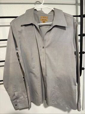 Classic Gray Button-Down Women's Shirt by Gold Label